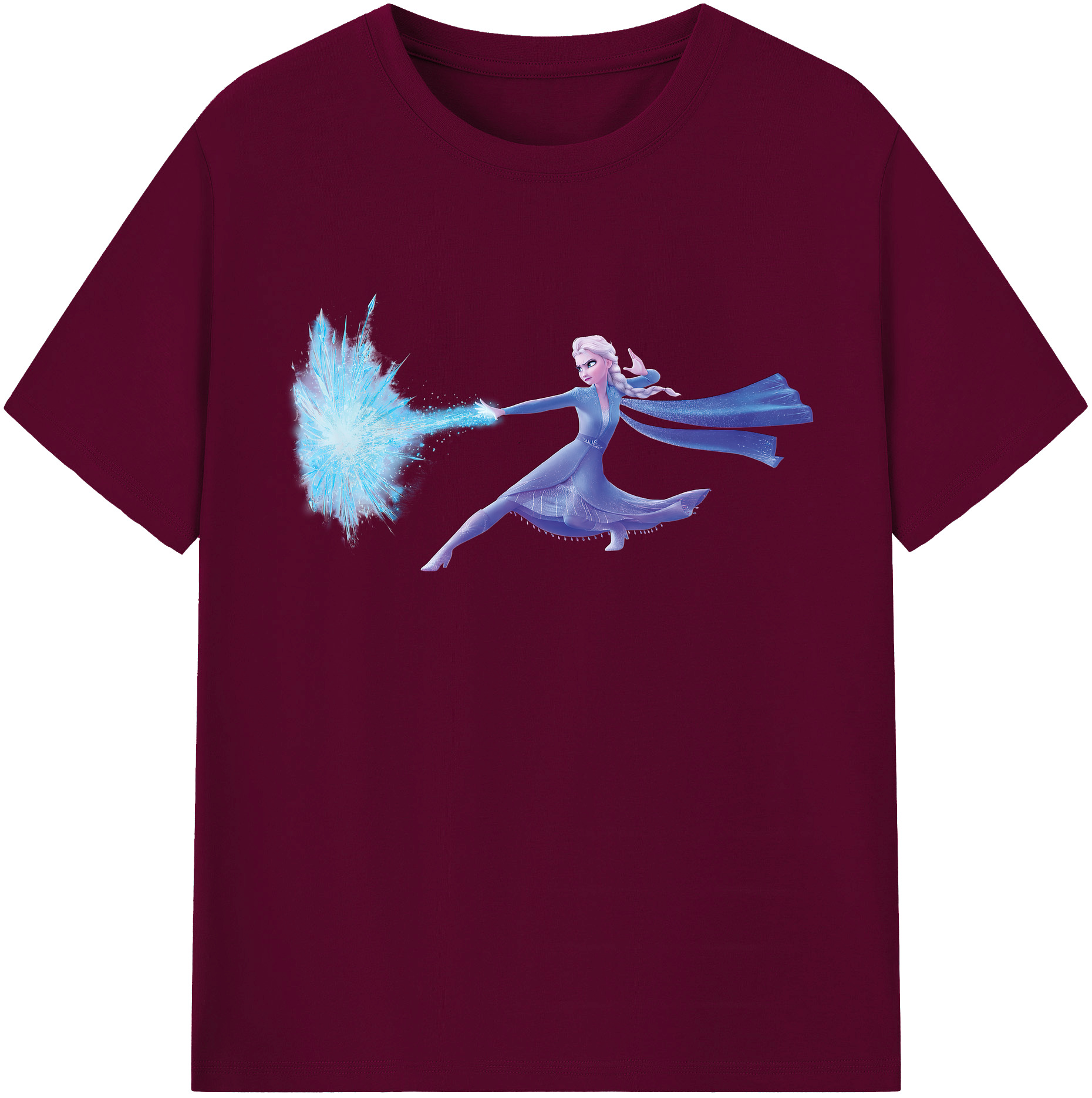 （画像用） アナと雪の女王 アンナ エルサ Frozen Anna Elsa レディースカジュアルプリントTシャツ（綿100％）